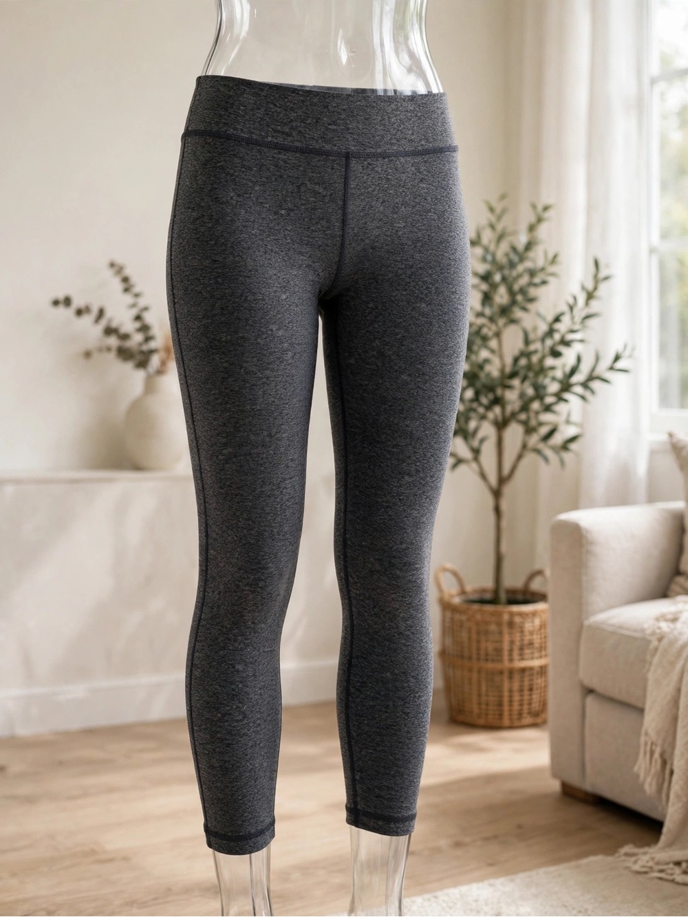 Women's Charcoal High-Waist Performance Leggings - Unbranded
